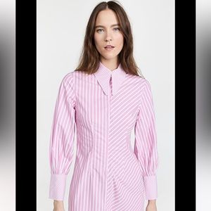 Ganni Zipper Collared Mini Dress